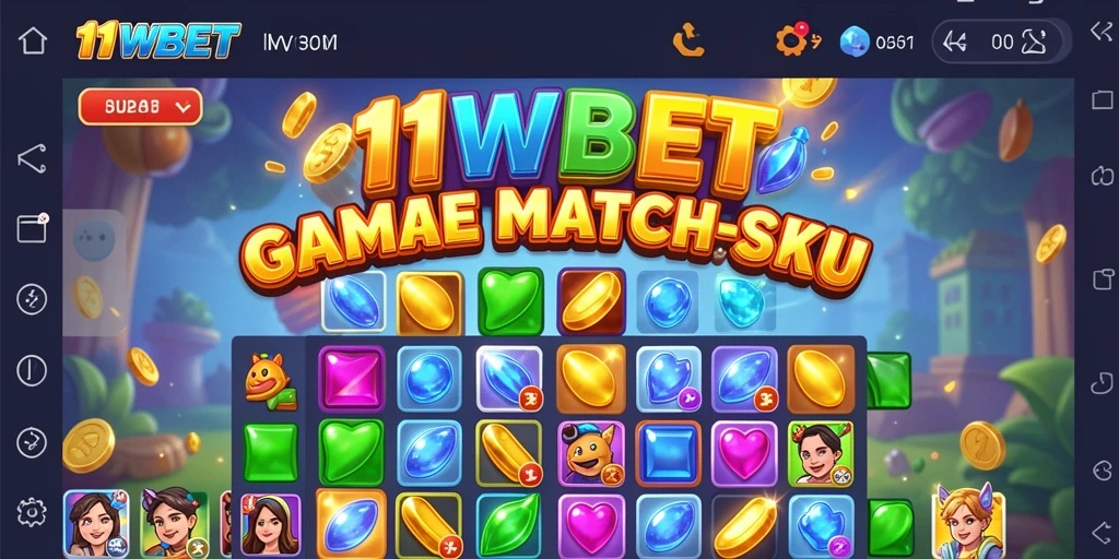 Tampilan gameplay seru dari 11WBET di level Match-3.