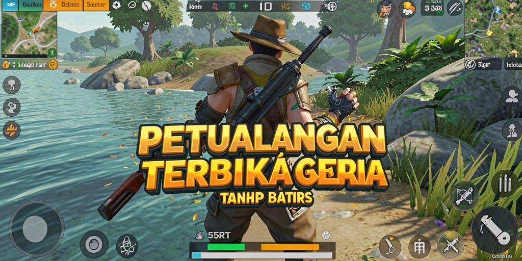 Screenshot utama 55RT menampilkan gameplay Open World yang mengesankan.