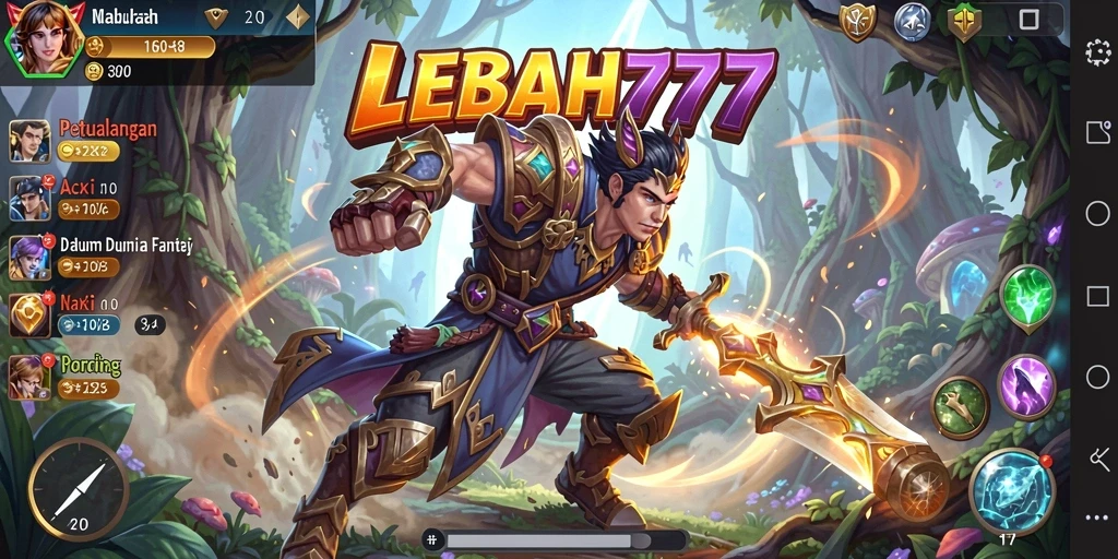 Menggambarkan aksi seru dalam gameplay LEBAH777 ARPG.