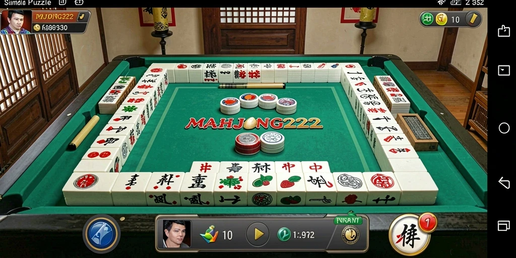Tampilan gameplay menarik dari MAHJONG222 dengan berbagai desain ubin.