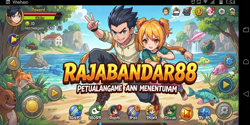 Tampilan gameplay RAJABANDAR88 yang seru dan menantang.
