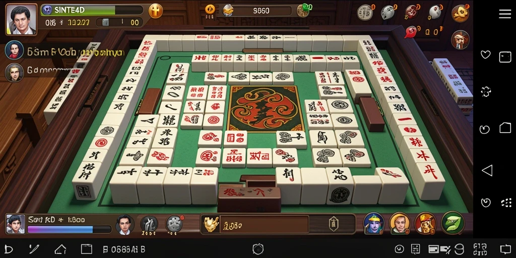 Screenshot gameplay SINTE4D yang menampilkan tantangan Mahjong yang seru.