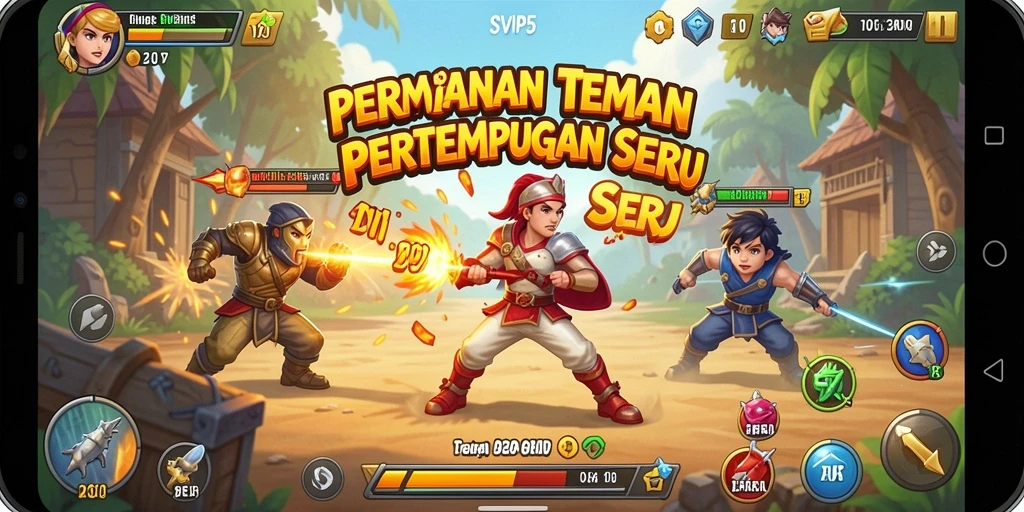 Screenshot gameplay SVIP5 menampilkan aksi pertempuran yang mendebarkan.